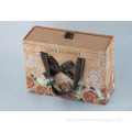 custom made drawer bracelet packaging paper box with ribbon handles